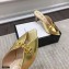 Gucci Heel 7.5cm Slide Sandal with Chain 645444 Gold 2021
