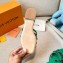 Louis Vuitton Calf Leather and Nano Monogram Canvas Flat Mules Green 2021