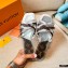 Louis Vuitton Calf Leather and Nano Monogram Canvas Flat Mules Silver 2021