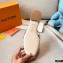 Louis Vuitton Calf Leather and Nano Monogram Canvas Flat Mules Silver 2021