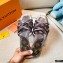 Louis Vuitton Calf Leather and Nano Monogram Canvas Flat Mules Gun Color 2021