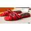 Louis Vuitton Calf Leather and Nano Monogram Canvas Flat Mules Red 2021