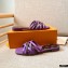 Louis Vuitton Calf Leather and Nano Monogram Canvas Flat Mules Purple 2021