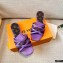 Louis Vuitton Calf Leather and Nano Monogram Canvas Flat Mules Purple 2021