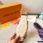Louis Vuitton Calf Leather and Nano Monogram Canvas Flat Mules Purple 2021