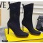 Fendi Elasticated Lace Promenade Ankle Boots Black 2021