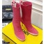 Fendi Elasticated Lace Promenade Ankle Boots Fuchsia 2021