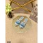 Dior Granville Espadrilles Mules In D-Stripes Embroidered Cotton Blue 2021