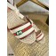 Gucci Interlocking G and Web Embroidered Canvas Wedge Open-toe Platform 10cm Espadrilles White 2021