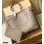Louis Vuitton Monogram Empreinte Leather Neverfull MM Tote Bag M45686 Tourterelle Gray 2021