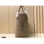 Louis Vuitton Monogram Empreinte Leather Neverfull MM Tote Bag M45686 Tourterelle Gray 2021