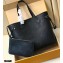 Louis Vuitton Monogram Empreinte Leather Neverfull MM Tote Bag M45685 Black 2021