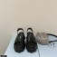 Prada Monolith Brushed Leather Cross Sandals Black 2021