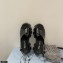 Prada Monolith Brushed Leather Cross Sandals Black 2021