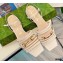 Gucci Heel 2.5cm Leather Sandal with Horsebit 645405 White 2021