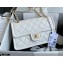 Chanel Grained Calfskin Medium Flap Bag AS2357 White 2021