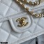 Chanel Grained Calfskin Medium Flap Bag AS2357 White 2021