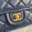 Chanel Grained Calfskin Medium Flap Bag AS2357 Navy Blue 2021