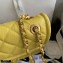 Chanel Grained Calfskin Medium Flap Bag AS2357 Yellow 2021