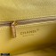 Chanel Grained Calfskin Medium Flap Bag AS2357 Yellow 2021