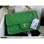 Chanel Grained Calfskin Medium Flap Bag AS2357 Green 2021