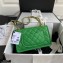 Chanel Grained Calfskin Medium Flap Bag AS2357 Green 2021