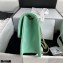 Chanel Grained Calfskin Medium Flap Bag AS2357 Light Green 2021