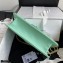Chanel Grained Calfskin Medium Flap Bag AS2357 Light Green 2021