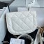 Chanel Calfskin Mini Messenger Bag AS2484 White 2021