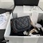 Chanel Calfskin Mini Messenger Bag AS2484 Black 2021