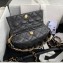 Chanel Crumpled Lambskin Small Hobo Bag AS2479 Black 2021