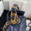 Chanel Crumpled Lambskin Small Hobo Bag AS2479 Navy Blue 2021