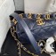Chanel Crumpled Lambskin Small Hobo Bag AS2479 Navy Blue 2021