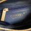 Chanel Crumpled Lambskin Small Hobo Bag AS2479 Navy Blue 2021