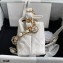 Chanel Crumpled Lambskin Small Hobo Bag AS2479 White 2021