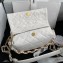 Chanel Crumpled Lambskin Small Hobo Bag AS2479 White 2021