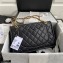 Chanel Grained Calfskin Large Flap Bag AS2358 Black 2021