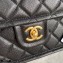 Chanel Grained Calfskin Large Flap Bag AS2358 Black 2021