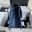 Chanel Grained Calfskin Large Flap Bag AS2358 Navy Blue 2021