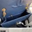 Chanel Grained Calfskin Large Flap Bag AS2358 Navy Blue 2021