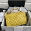 Chanel Grained Calfskin Large Flap Bag AS2358 Yellow 2021