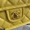 Chanel Grained Calfskin Large Flap Bag AS2358 Yellow 2021