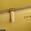 Chanel Grained Calfskin Large Flap Bag AS2358 Yellow 2021