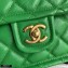 Chanel Grained Calfskin Large Flap Bag AS2358 Green 2021