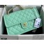 Chanel Grained Calfskin Large Flap Bag AS2358 Light Green 2021