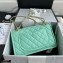 Chanel Grained Calfskin Large Flap Bag AS2358 Light Green 2021