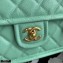 Chanel Grained Calfskin Large Flap Bag AS2358 Light Green 2021