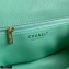 Chanel Grained Calfskin Large Flap Bag AS2358 Light Green 2021