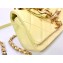 Chanel Shiny Lambskin Entwined Chain Small Flap Bag AS2387 Yellow 2021