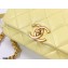 Chanel Shiny Lambskin Entwined Chain Small Flap Bag AS2387 Yellow 2021
